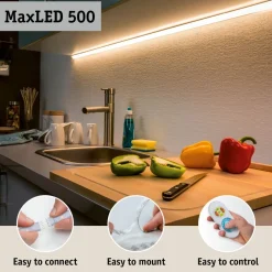 Discount LED-valonauha MaxLED 500, aloituspakkaus, 10m, 50W, 550lm/m, 6500K, 75VA Led-Nauhat
