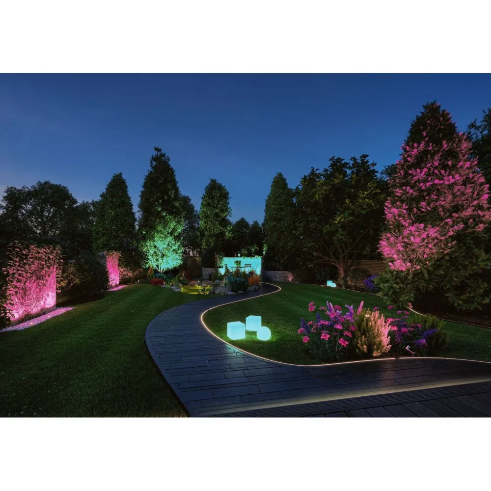 LED-valonauha Plug & Shine Smooth, 5m, Smart Home Zigbee 3.0, IP67, RGBW+, valkoinen Älyvalaisimet Ulos