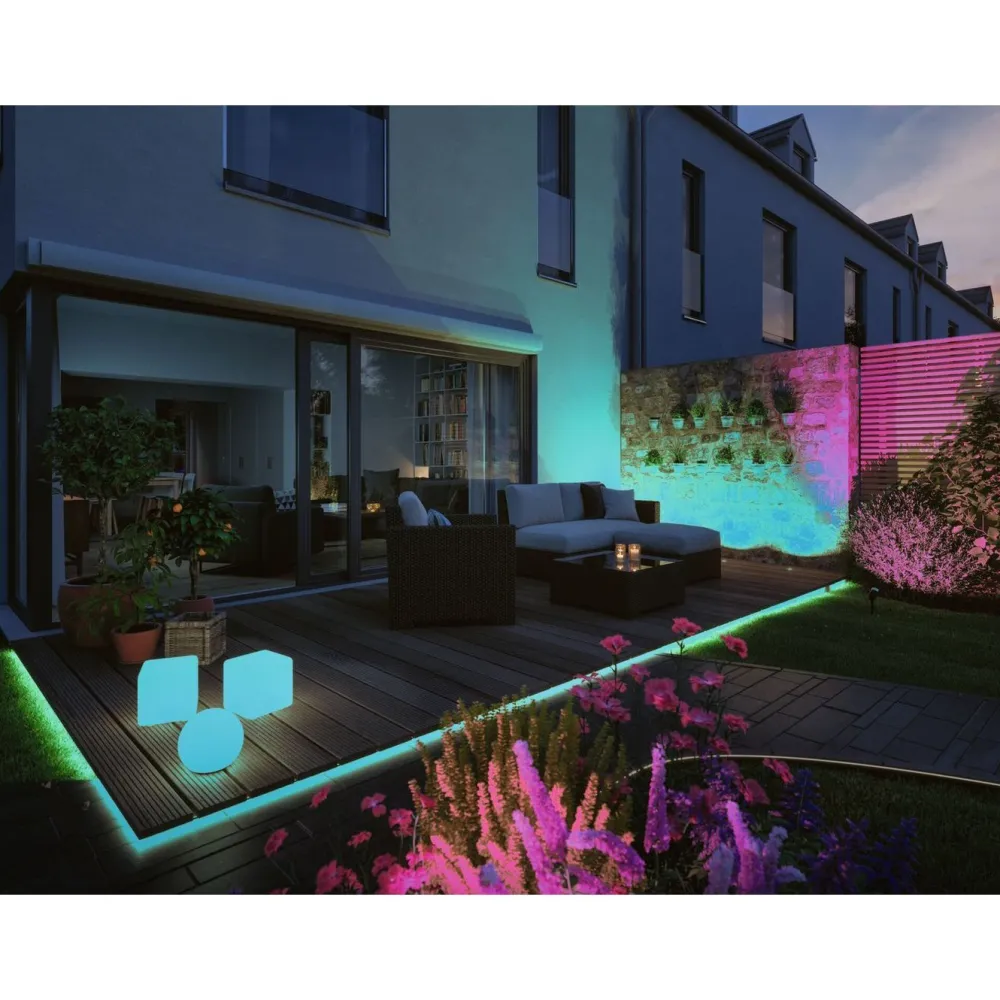 LED-valonauha Plug & Shine Smooth, 5m, Smart Home Zigbee 3.0, IP67, RGBW+, valkoinen Älyvalaisimet Ulos