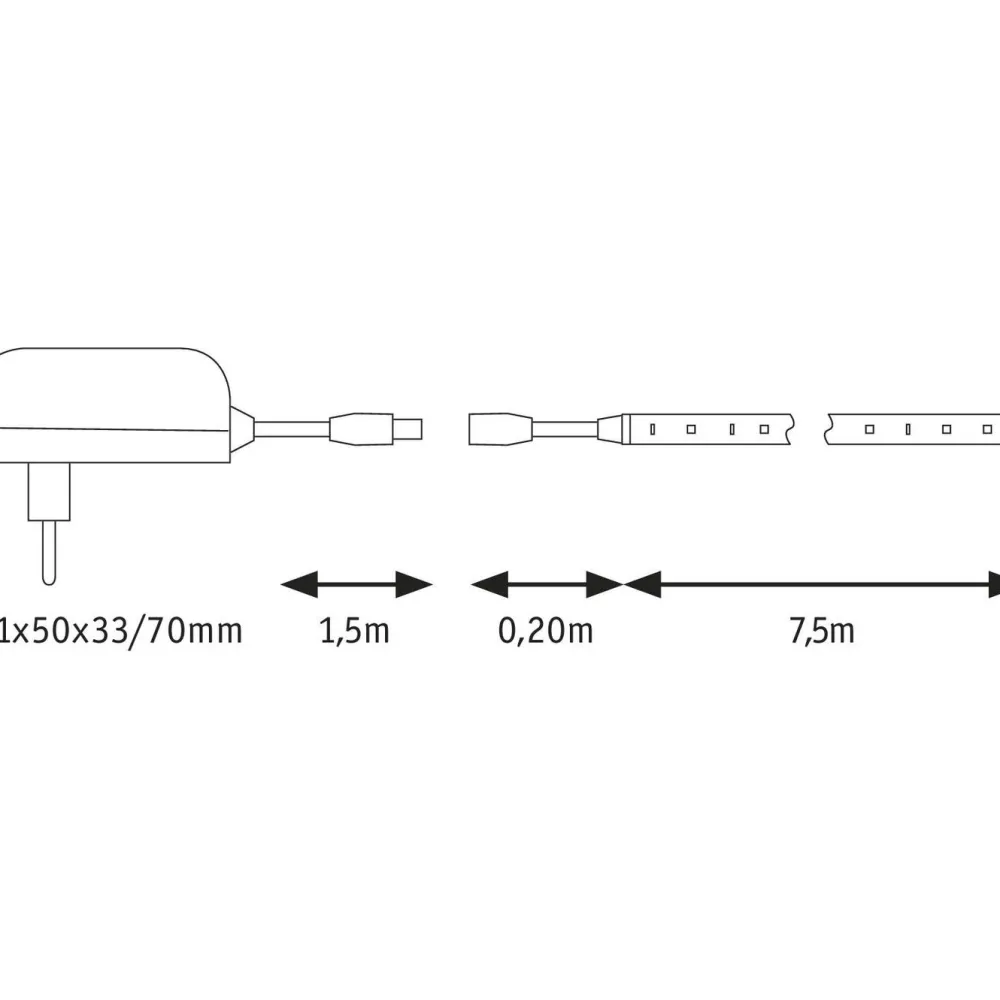 Clearance LED-valonauha SimpLED, 260lm/m, 60LEDs/m, 6500K, eri kokoja Led-Nauhat