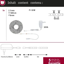 Clearance LED-valonauha SimpLED, 260lm/m, 60LEDs/m, 6500K, eri kokoja Led-Nauhat