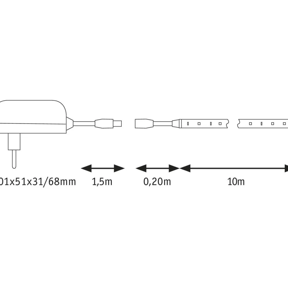 Clearance LED-valonauha SimpLED, 260lm/m, 60LEDs/m, 6500K, eri kokoja Led-Nauhat
