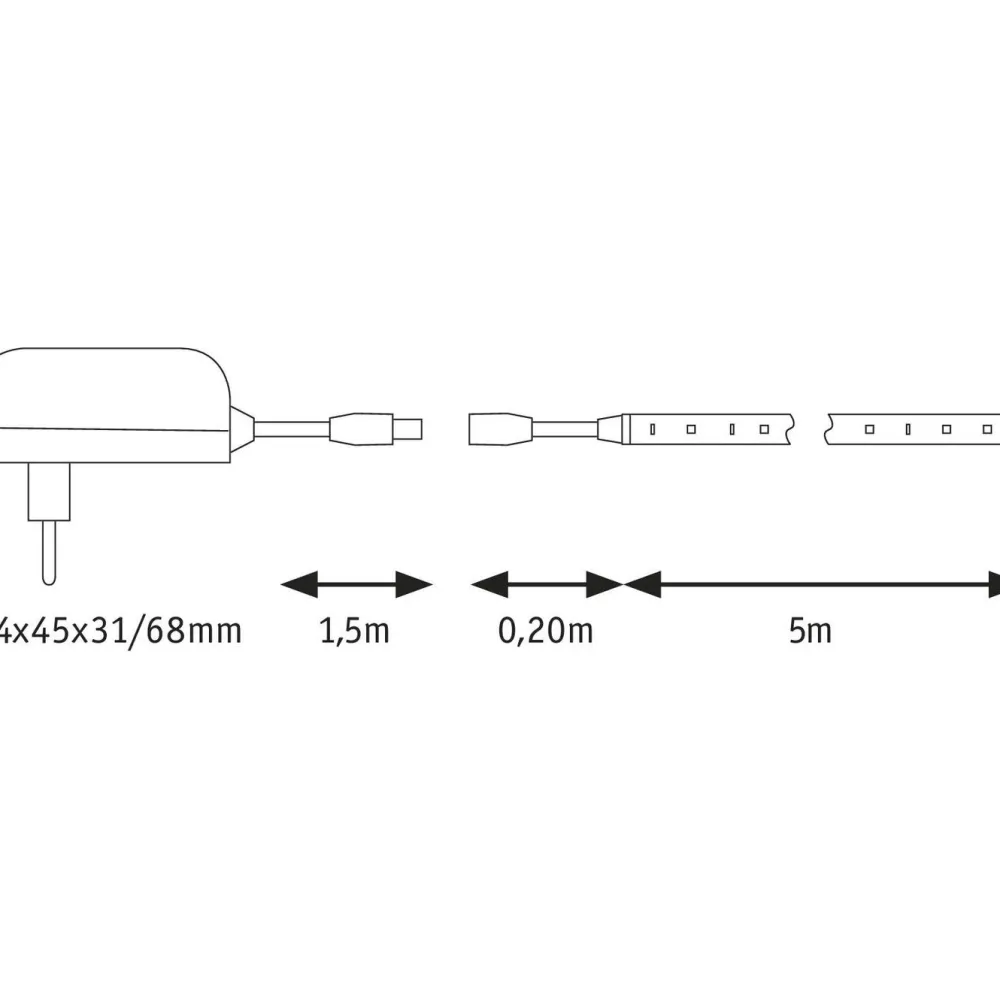 Clearance LED-valonauha SimpLED, 260lm/m, 60LEDs/m, 6500K, eri kokoja Led-Nauhat