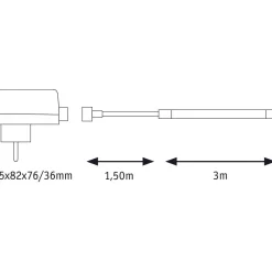 LED-valonauha ulkokäyttöön SimpLED, 3m, IP65, 12W, 200lm/m, 6500K, 18VA*Paulmann