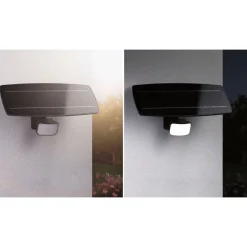LED-valonheitin aurinkokennolla Solar Flotas, hämäräohjattu liiketunnistin (HF), IP65, 3000K, 700lm, antrasiitti*Paulmann Clearance