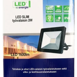 Sale LED-valonheitin Slim, 20W, 2000lm, 4500K Valonheittimet