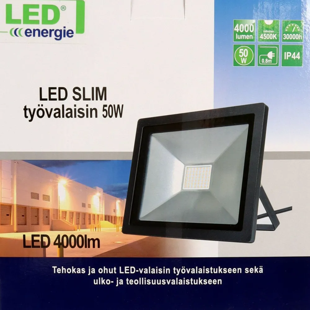 LED-valonheitin Slim, 50W, 5000lm, 4500K*LED Energie Online
