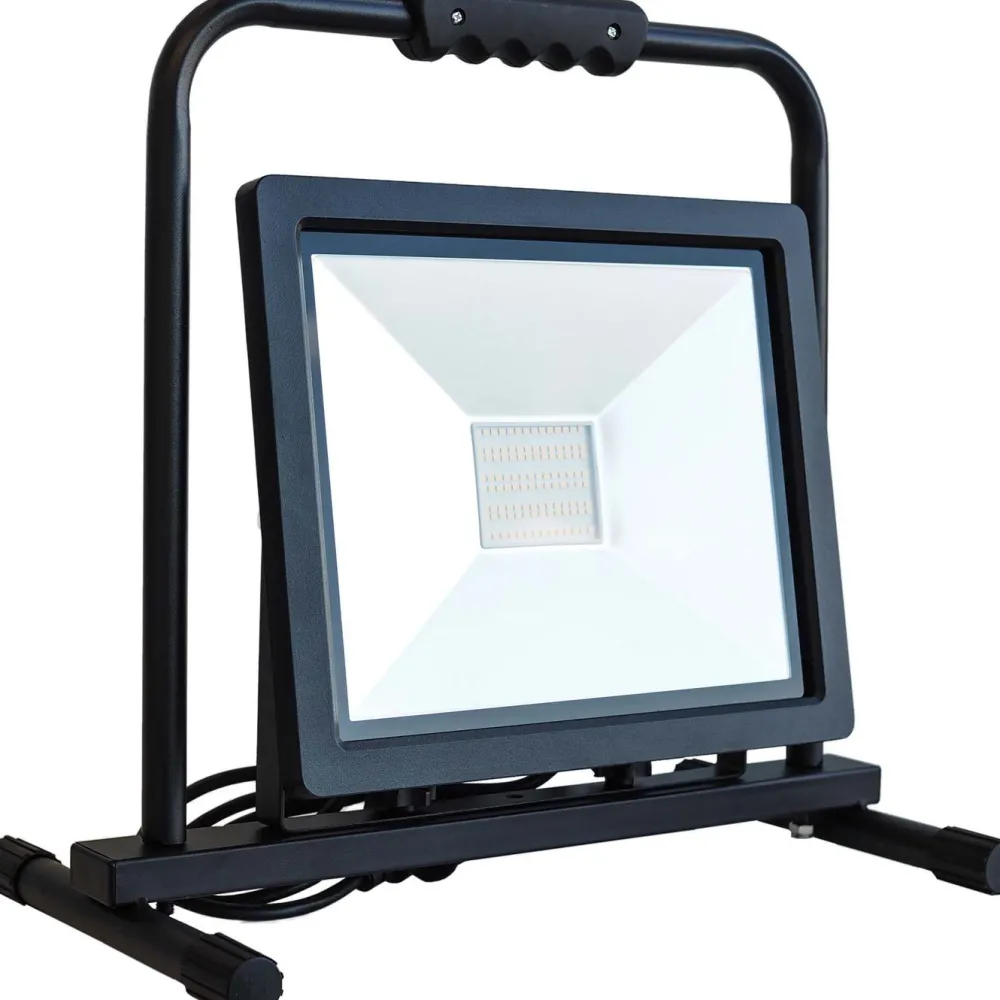 LED-valonheitin Slim, 100W, H-jalustalla, 8000lm, 4500K, IP44*LED Energie Discount