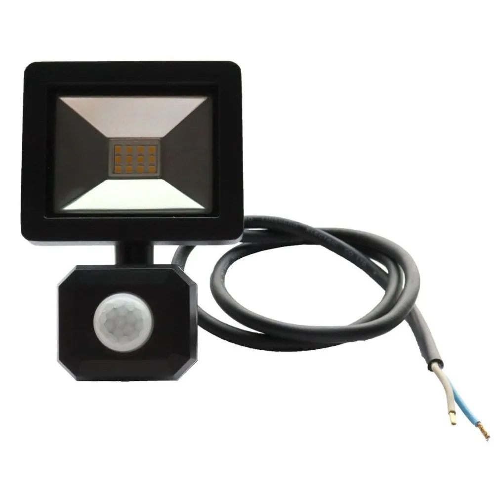 LED-valonheitin 10 W 12 V 800 lm 4000 K IP43 0,8 m kumikaapeli PIR-sensori*LED Energie Outlet