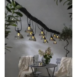Outlet LED-valosarja Circus Shade 12-osainen 495cm harmaa Jouluvalot Ja Koristevalot