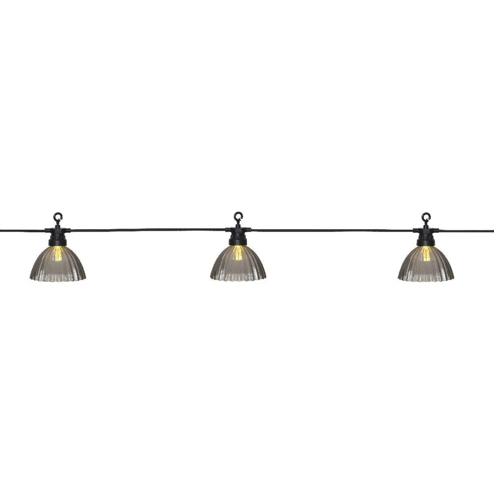 Outlet LED-valosarja Circus Shade 12-osainen 495cm harmaa Jouluvalot Ja Koristevalot