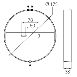 Sale LED-yleisvalaisin Ronda II 175, 12W/830, Ø175x38mm, himmennettävä, valkoinen/opaali Plafondit|Kattovalaisimet