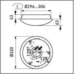 Discount LED-yleisvalaisin AVR320 IP44 14W/830/840 Ø320x106 mm Kattovalaisimet|Kattovalaisimet Ulos