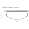 LED-yleisvalaisin Giotto ø305 mm pinta-asennettava 19 W 3000 K IP44 valkoinen*Lumiance Hot