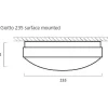 Outlet LED-yleisvalaisin Giotto 235 ø265 mm pinta-asennettava 12 W 4000 K IP44 valkoinen Julkisten Tilojen Valaisimet