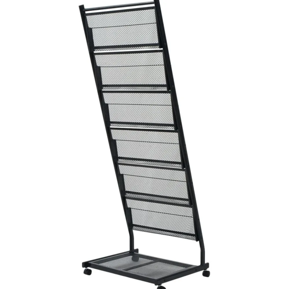 Lehtiteline 47,5x43x133 cm musta a4*FinePRICE Hot