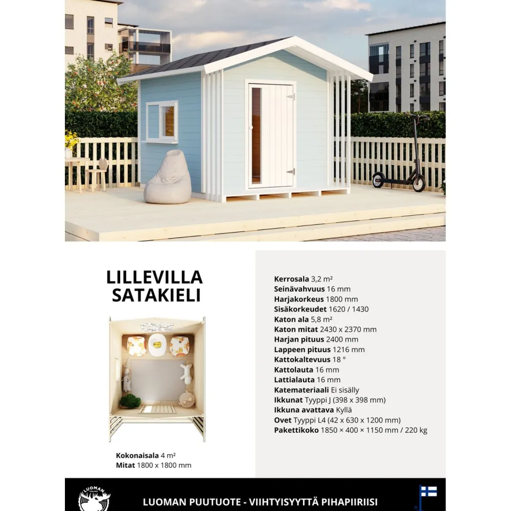 Online Leikkimökki 30 Satakieli, 3.2m² Leikkimökit