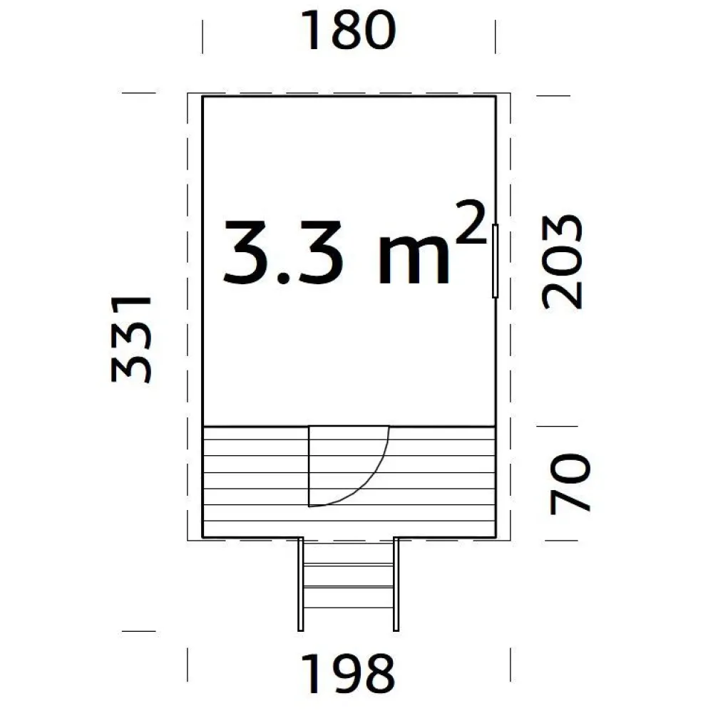 Leikkimökki Huck 3,3 m²*Palmako Hot