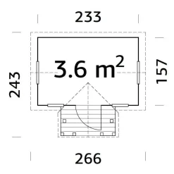 Sale Leikkimökki Jennie 3,6 m² Leikkimökit