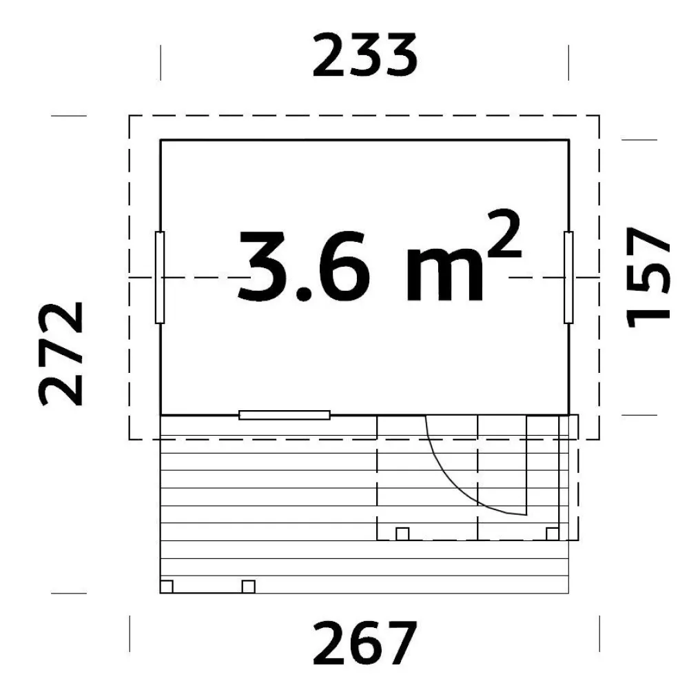 Leikkimökki Otto 3,6 m2*Palmako Discount