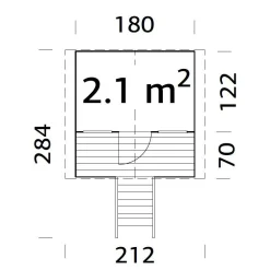 Leikkimökki Toby 2,1 m²*Palmako Online