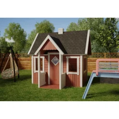 Leikkimökki parvella , 4.8m², puuvalmis*Jalotakka Discount