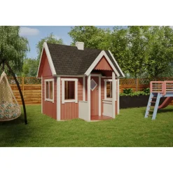 Leikkimökki parvella , 4.8m², puuvalmis*Jalotakka Discount