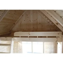 Leikkimökki parvella , 4.8m², puuvalmis*Jalotakka Discount