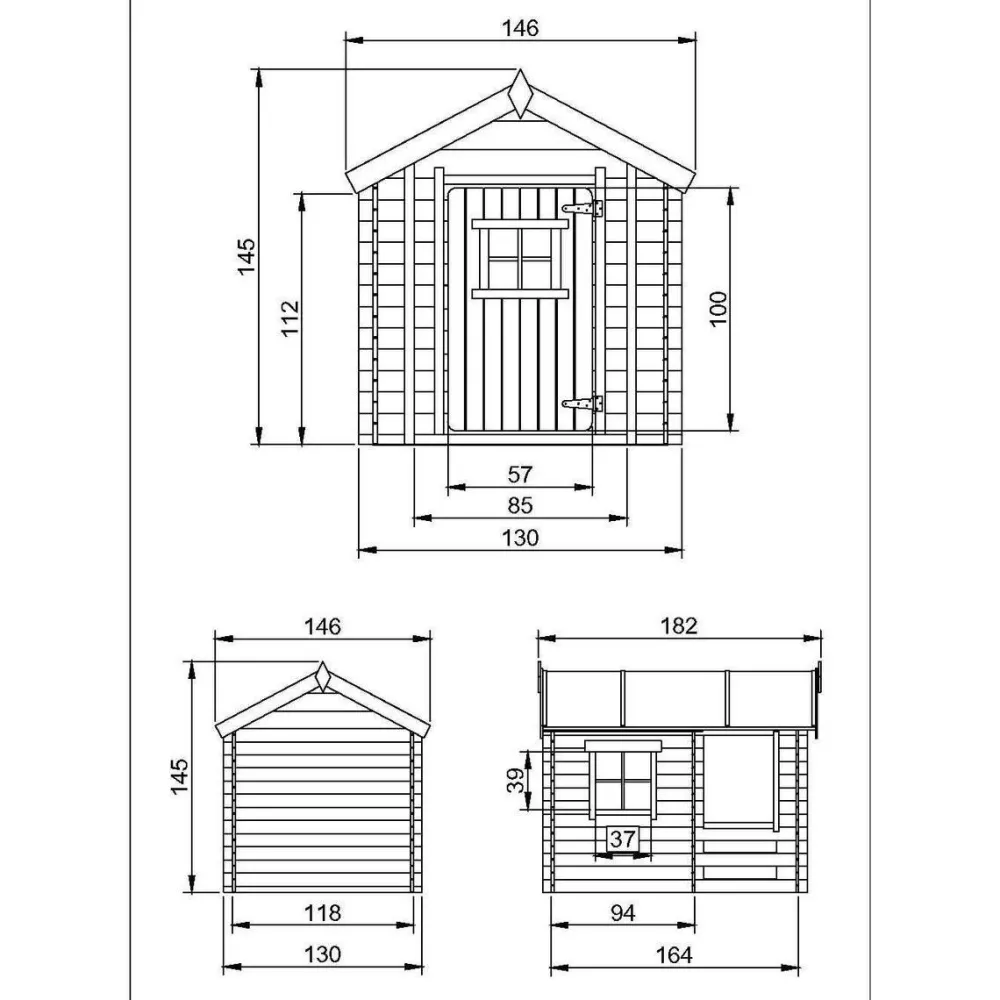 Leikkimökki M501A, 1.1m²*Timbela New