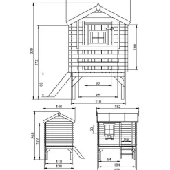 Leikkimökki M501B, 1.1m²*Timbela Sale