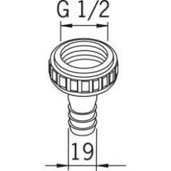 Letkuliitin 223012 G1/2X19 mm kromi Hanavarusteet Ja -Liittimet