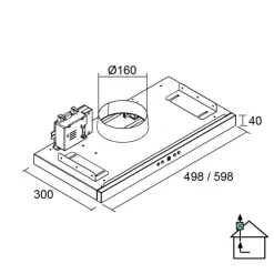 New Liesikupu Trekk X2 AC eri kokoja ja värejä Liesituulettimet Huippuimuriohjauksella|Kalusteisiin Asennettavat Liesituulettimet