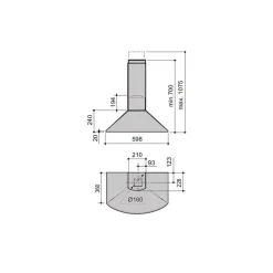 Liesikupu CHV-8406-S 60 cm rst*Savo Hot