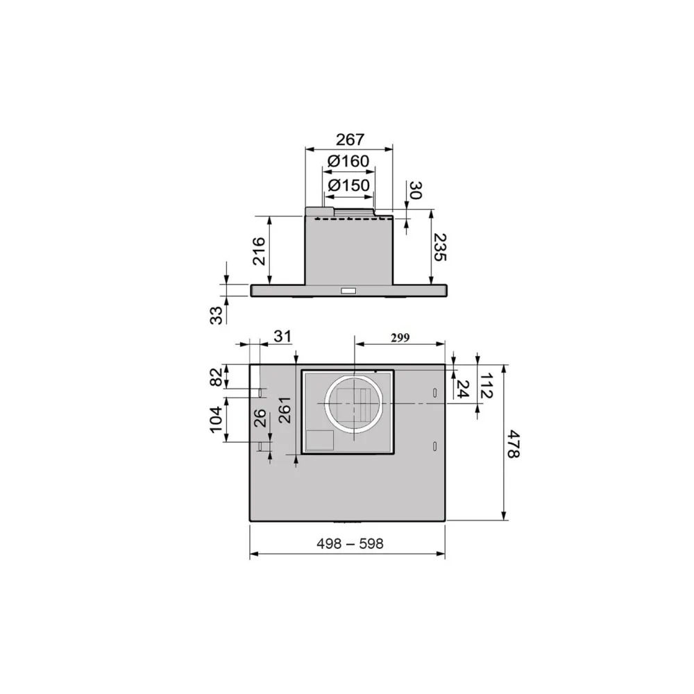 Liesikupu FV-8205-S 50 cm rst Liesituulettimet|Liesituulettimet Huippuimuriohjauksella