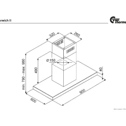 Discount Liesikupu Harwich II 900mm kattoon ulkoiselle moottorille musta Saarekeliesituulettimet