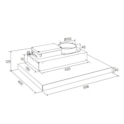 Liesikupu Super Silent GT Smart Home 600 mm ulkoiselle moottorille valkoinen*Thermex New