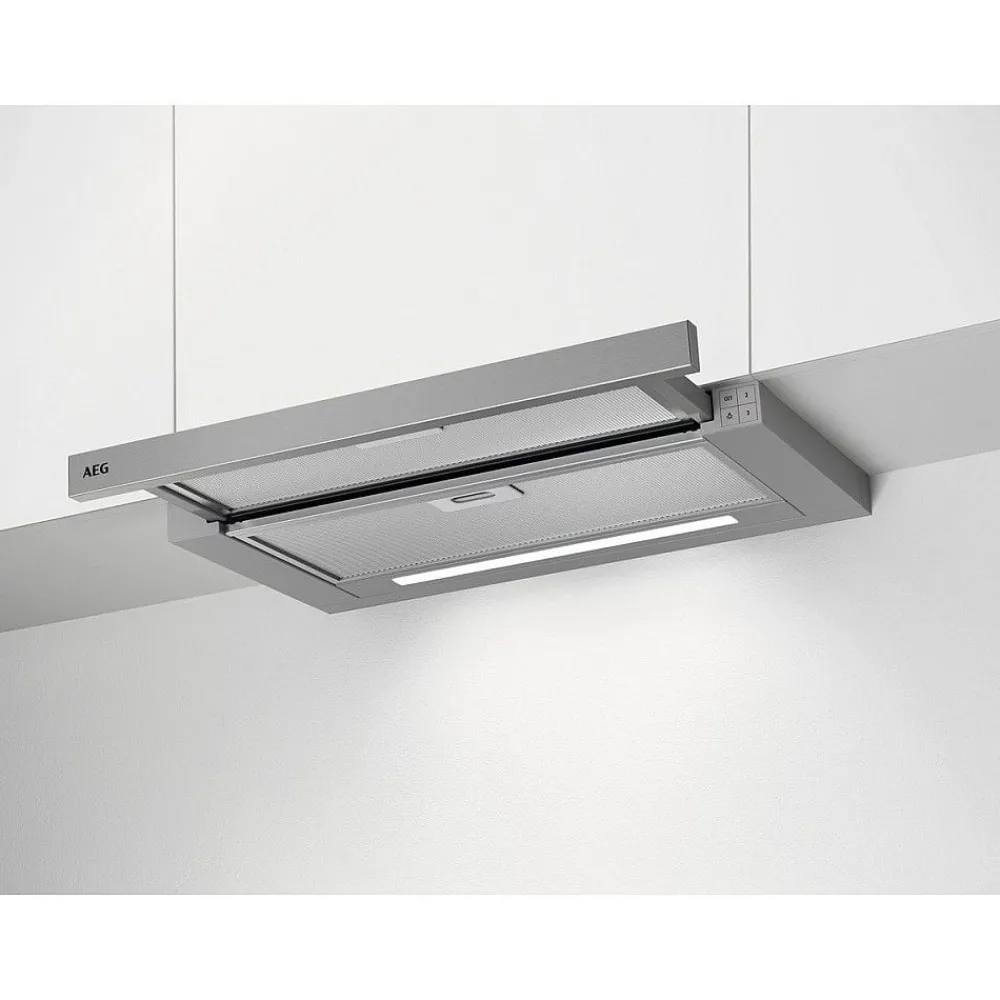 Liesituuletin DPE5650M, 59.8cm, kaapiston alle, teräs*AEG Discount