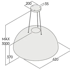 Hot Liesituuletin Helmi 62 cm eri värejä Saarekeliesituulettimet