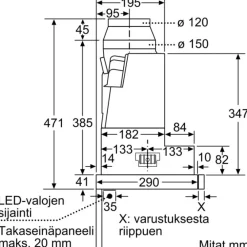 Clearance Liesituuletin iQ300 LI67RB531, 60cm, teräs Liesituulettimet|Liesituulettimet Moottorilla