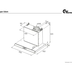 Liesituuletin Super Silent 600 mm sisäinen moottori valkoinen*Thermex Outlet