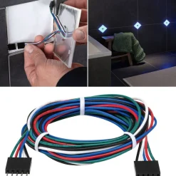 Liitäntäkaapeli LumiTiles Square, RGBW, 12V, musta, eri kokoja*Paulmann Sale