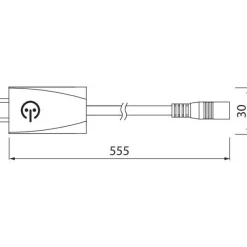 Liitosjohto tunnistimella Linear LED -valaisimille 500 mm*Airam Outlet