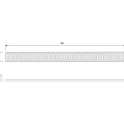 Linjalattiakaivon ritilä Classicline Column 1602, eri kokoja*Unidrain Clearance