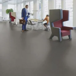 Linoleumilaatta Marmoleum Click Nebula 30x60 cm keskiruskean harmaa*Forbo Hot