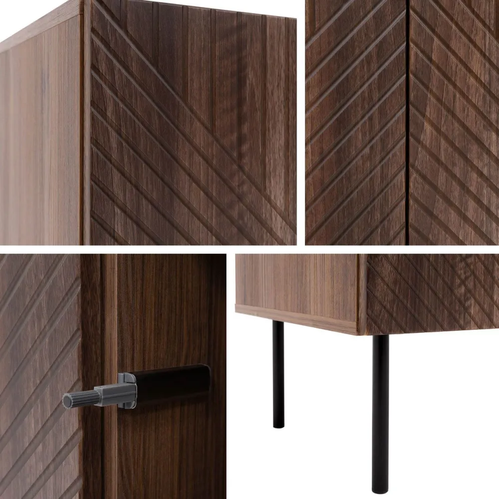 Lipasto ART DECO 4D, ruskea (2364) Lipastot