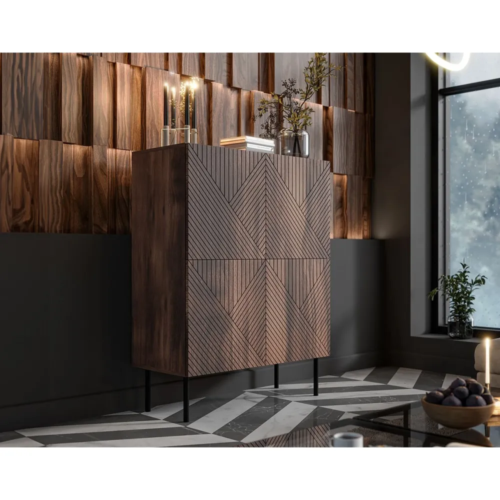 Lipasto ART DECO 4D, ruskea (2364) Lipastot