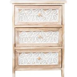 Lipasto KASEKE 3 säilytysosalla 40x29x58 cm, luonnonväri, beige*Home4you New