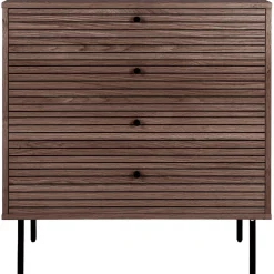 Lipasto Kyoto, 4 laatikolla, 80x40x85cm, tummanruskea*House Nordic New