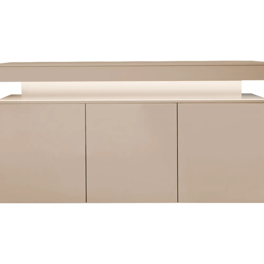 Lipasto 3D 160 GLOSSA 08, LED-valaistuksella, 83x160cm, beige*Nomla Discount
