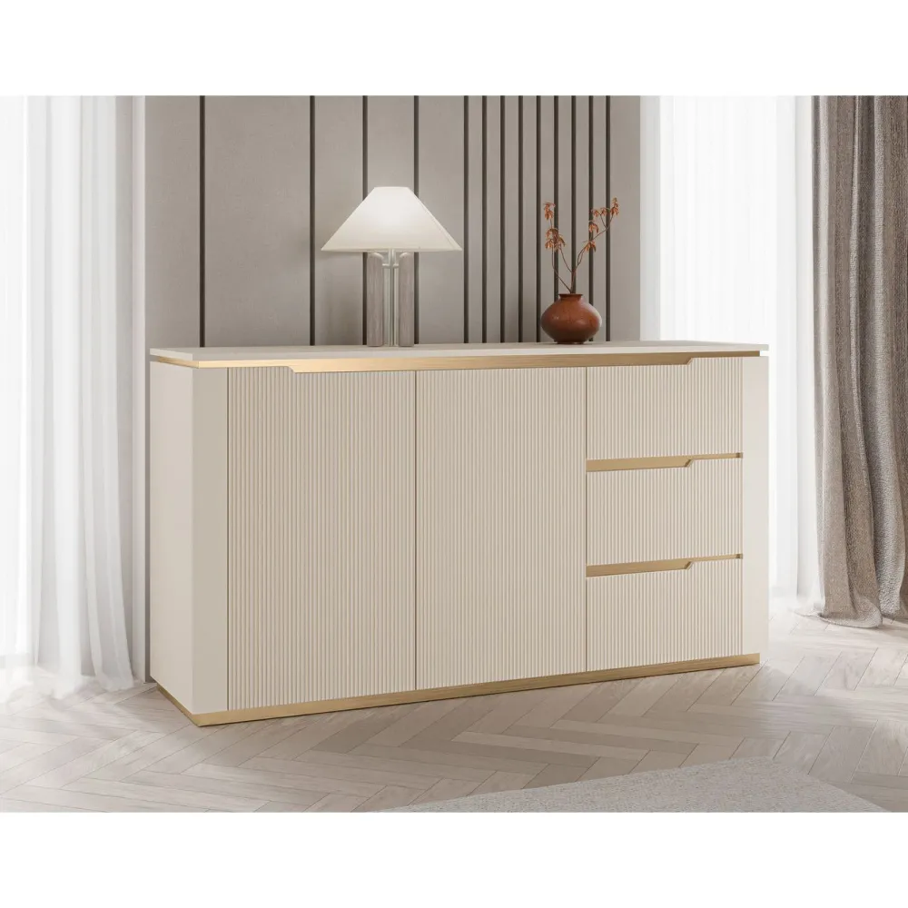 Lipasto 2D3S HILAFIN, 153x84cm, beige Lipastot